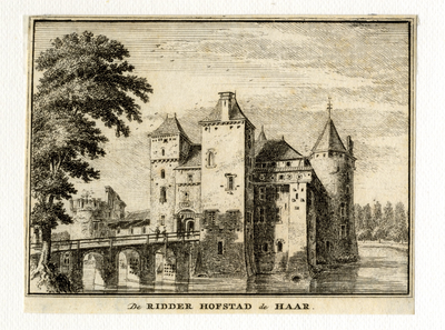 201308 Gezicht op het kasteel De Haar bij Haarzuilens uit het westen.N.B. De gemeente Haarzuilens is per 1 januari 1954 ...
